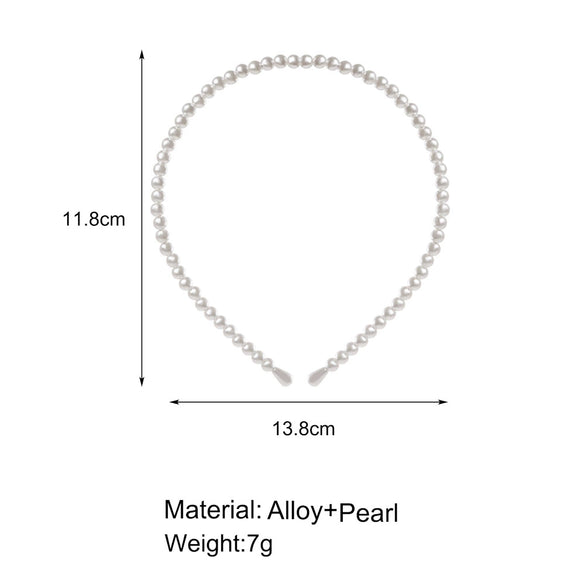 Hair Accessory Faux Pearl Handmade Retro Elegant Headband