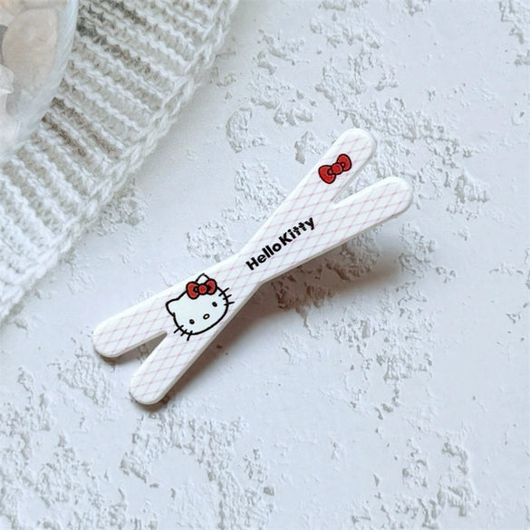 Hair Accessory Hairpin Mixed Materials Handmade Heart Shape Cartoon Kt Cat Sweet Girly Style For Women