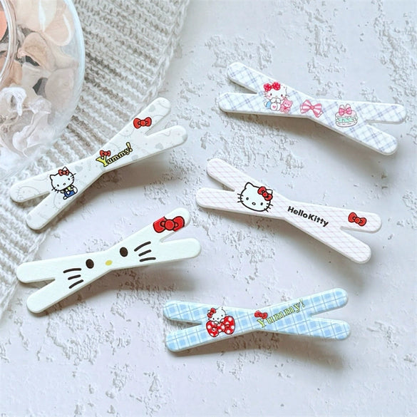 Hair Accessory Hairpin Mixed Materials Handmade Heart Shape Cartoon Kt Cat Sweet Girly Style For Women