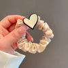 Hair Accessory Heart Shaped Cloth Handmade High Elastic Hair Band Rope