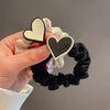 Hair Accessory Heart Shaped Cloth Handmade High Elastic Hair Band Rope