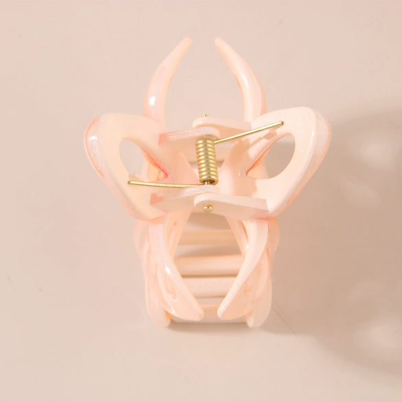 Hair Accessory Hollow Gradient Flower Shark Clip For Women Ps Material Baking Paint Plant Flowers Style