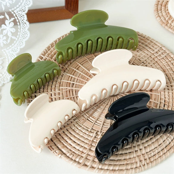 Hair Accessory Pc Material Fanshaped Glossy Polish Women's Hairpin