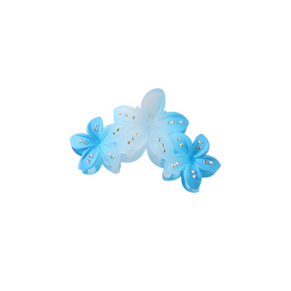 Hair Accessory Ps Material Floral Claw Clip With Gradient Fulldiamond Design And Paint Treatment