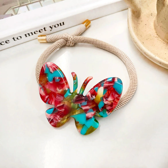 Hair Band Acetate Butterfly High Elasticity Handmade Sweet Animal Style