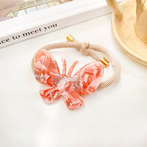 Hair Band Acetate Butterfly High Elasticity Handmade Sweet Animal Style