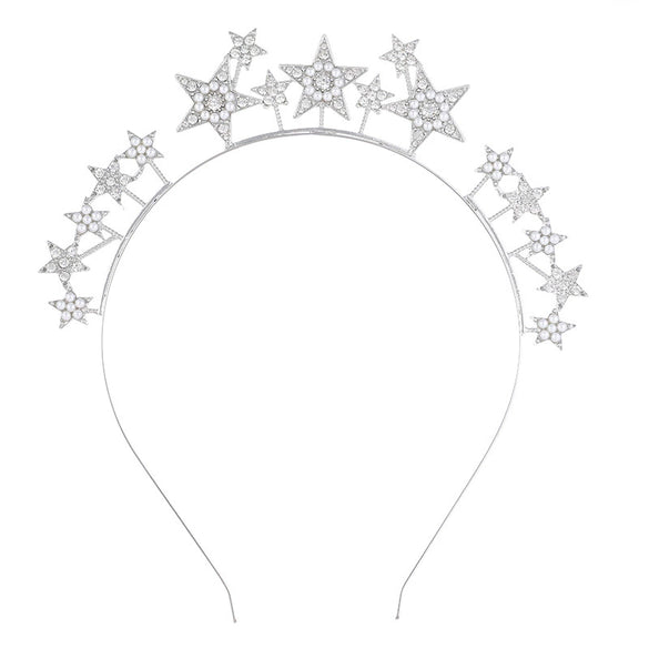 Hair Band Alloy Rhinestone Star Electroplating Women's Hair Accessories