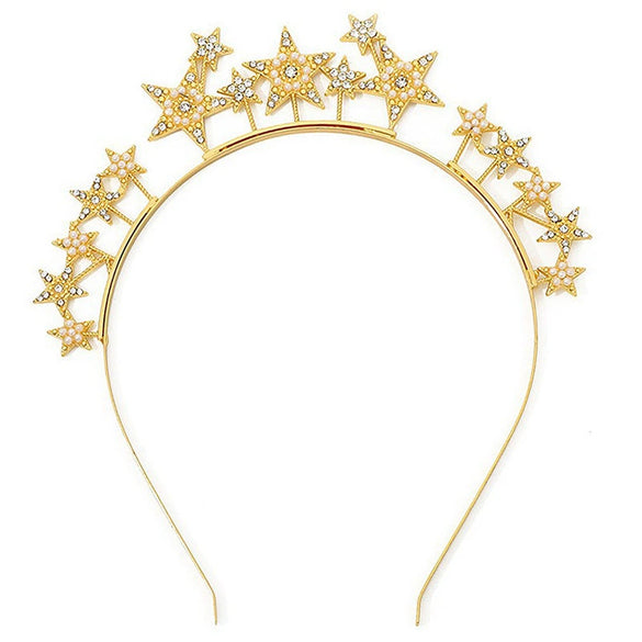 Hair Band Alloy Rhinestone Star Electroplating Women's Hair Accessories