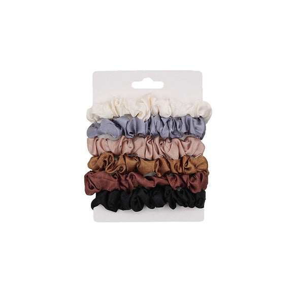 Hair Band Artificial Silk Satin French Retro Loose Simple Handmade Female Hair Rope