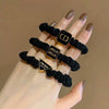 Hair Band Cloth Handmade High Elastic Female Letter Style