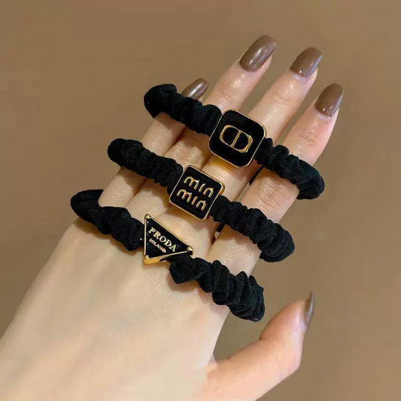 Hair Band Cloth Handmade High Elastic Female Letter Style