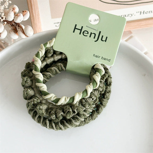 Hair Band Fabric Handmade High Elastic Simple Basic Women's Hair Accessories