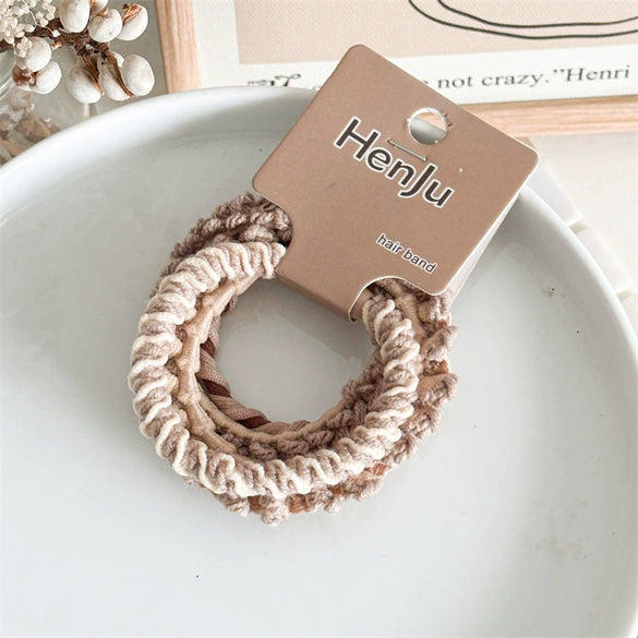 Hair Band Fabric Handmade High Elastic Simple Basic Women's Hair Accessories