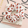 Hair Band Gold Velvet Cloth Rugby Print Handmade Women's Elastic