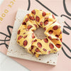 Hair Band Gold Velvet Cloth Rugby Print Handmade Women's Elastic
