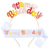 Hair Band Hair Accessories Zinc Alloy Satin Cloth Glitter Cloth Electroplating Dripping Oil Hot Stamping
