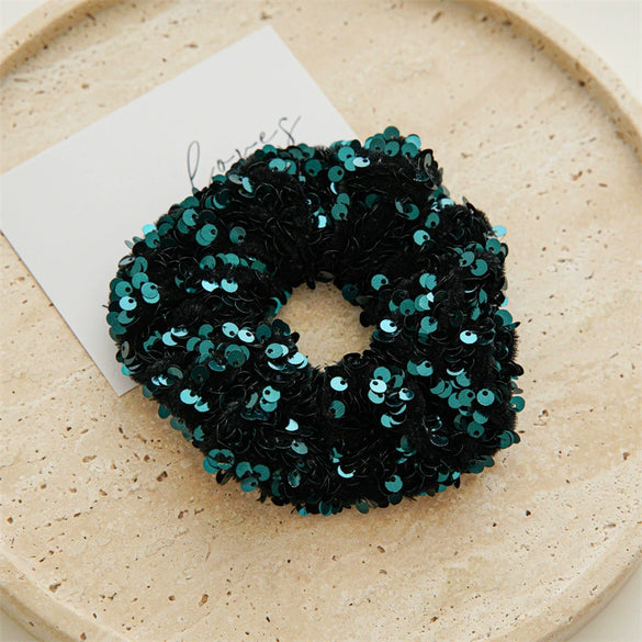 Hair Band Mixed Material Handmade Sequined High Elastic Women's Allmatch