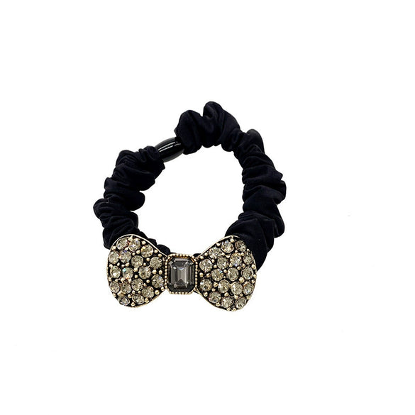 Hair Band Rubber Band Rhinestone Handmade Bow Crystal Headdress For Women