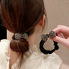 Hair Band Rubber Band Rhinestone Handmade Bow Crystal Headdress For Women
