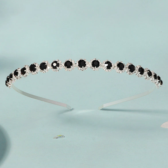 Hair Card Rhinestone Flower Electroplating Green Crystal Retro Style Women's Headwear