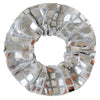 Hair Circle Black Silver Square Sequins Handmade Fabric High Elasticity Geometric Style