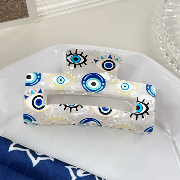 Hair Clamp Pvc Handmade Geometric Style For Women