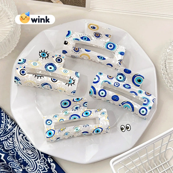 Hair Clamp Pvc Handmade Geometric Style For Women