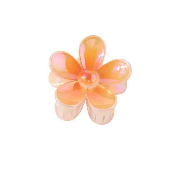 Hair Claw Clips Ps Material Colorful Flower Style Baking Paint Women's Hair Accessories