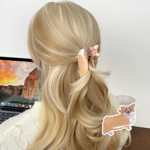 Hair Clip Acetate Fiber Cartoon Animal Handmade For Women