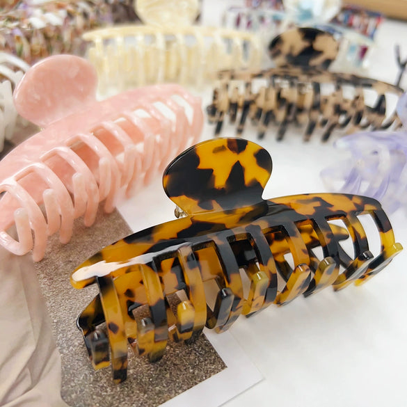 Hair Clip Acetic Acid Handmade Retro Geometric Style For Women