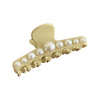 Hair Clip Acetic Acid Material Set With Pearls Highend Feel Geometric Style For Women