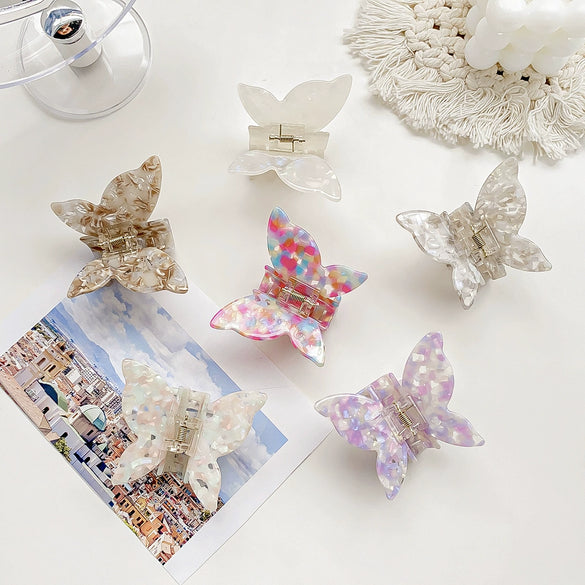 Hair Clip Acetic Acid Plate Butterfly Handmade Women's Natural Style Jewelry Accessories