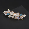 Hair Clip Alloy Rhinestone Pearl Bow Accessory For Women Electroplated Natural Style