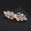 Hair Clip Alloy Rhinestone Pearl Bow Accessory For Women Electroplated Natural Style