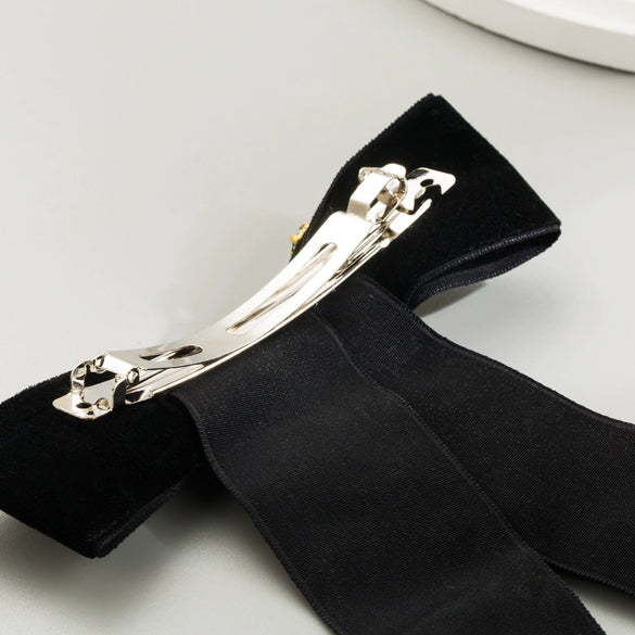 Hair Clip Cloth Double Bow Diamond Fashion Lady Hair Accessories
