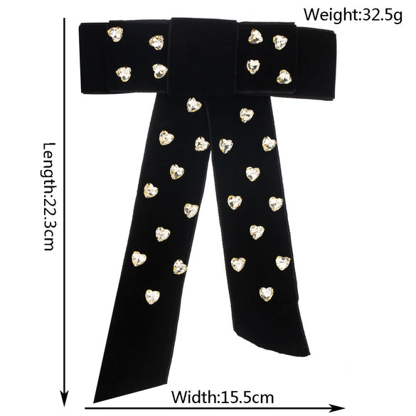 Hair Clip Cloth Double Bow Diamond Fashion Lady Hair Accessories