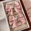Hair Clip Cloth Handmade Love Bow Pattern Duckbill Clip For Women
