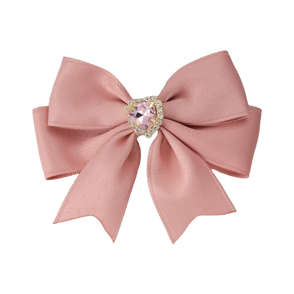 Hair Clip Cloth Handmade Love Bow Pattern Duckbill Clip For Women