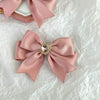 Hair Clip Cloth Handmade Love Bow Pattern Duckbill Clip For Women