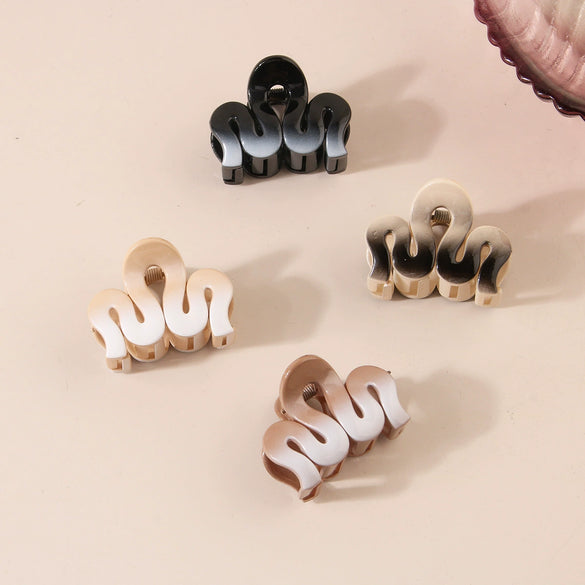 Hair Clip Gradient Geometric Painted Women's Style