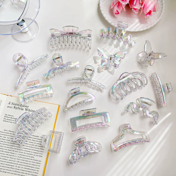 Hair Clip Pearlescent Mermaid Fantasy Shark Shape Handmade Women's Hair Accessories