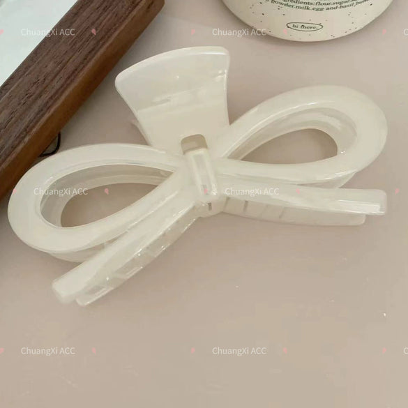 Hair Clip Plastic Resin Baking Paint Bow Disc Shape Women's Hair Accessories