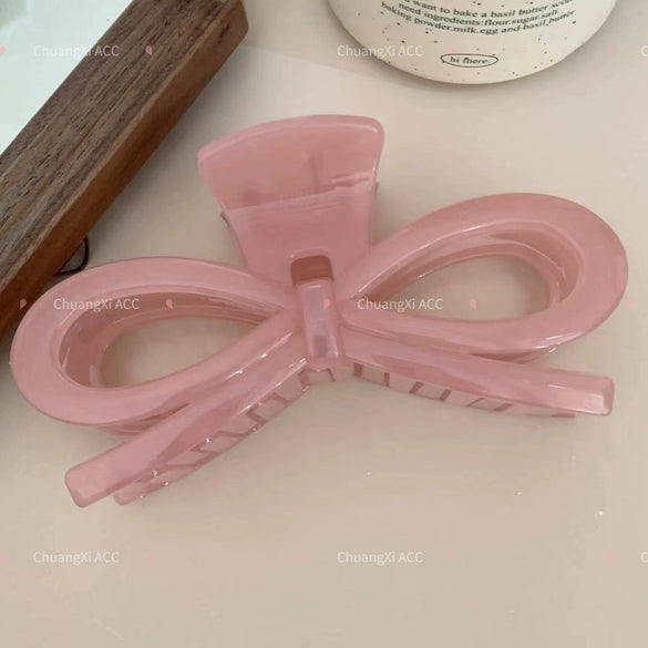 Hair Clip Plastic Resin Baking Paint Bow Disc Shape Women's Hair Accessories