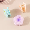 Hair Clip Plastic Resin Curly Heart Flower Paint Style For Women