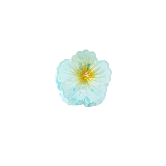 Hair Clip Plastic Resin Curly Heart Flower Paint Style For Women