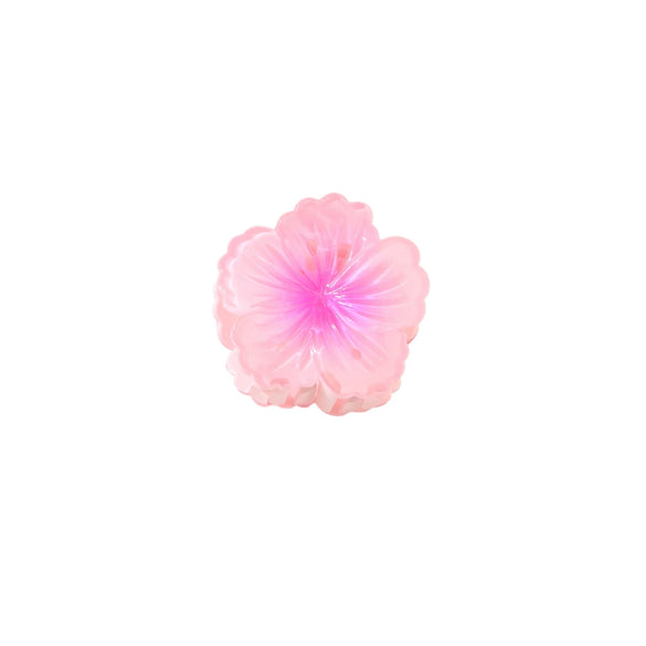 Hair Clip Plastic Resin Curly Heart Flower Paint Style For Women