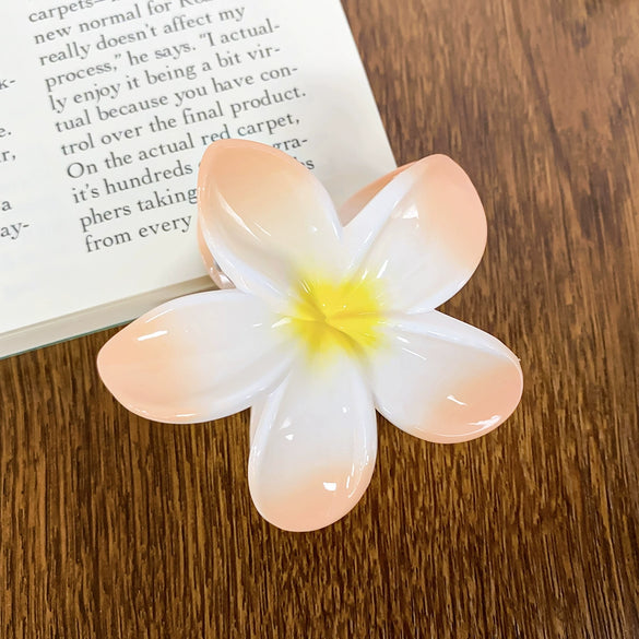 Hair Clip Plastic Resin Egg Flower Handmade