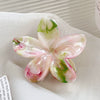 Hair Clip Plastic Resin Fresh Flower Shape Paint Women's
