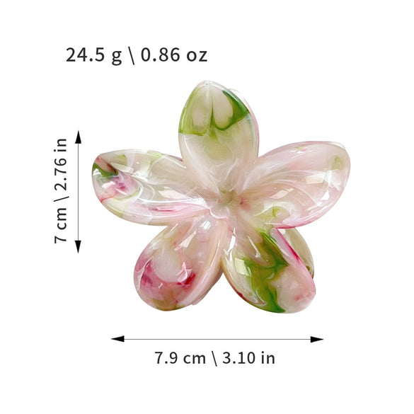 Hair Clip Plastic Resin Fresh Flower Shape Paint Women's