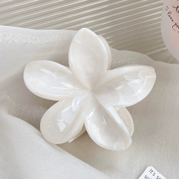 Hair Clip Plastic Resin Fresh Flower Shape Paint Women's